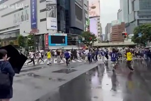 其他視角：平時刻燃爆清晨！日本隊絕平后，十字路口秒變狂歡海洋