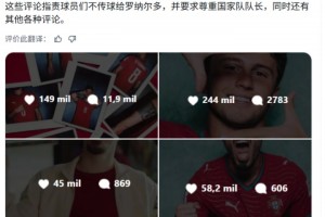 葡萄牙多名球員的Ins遭大量評(píng)論洗板，指責(zé)球員們不傳球給C羅