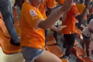 扭起來！實拍：科特迪瓦女球迷翩翩起舞慶祝
